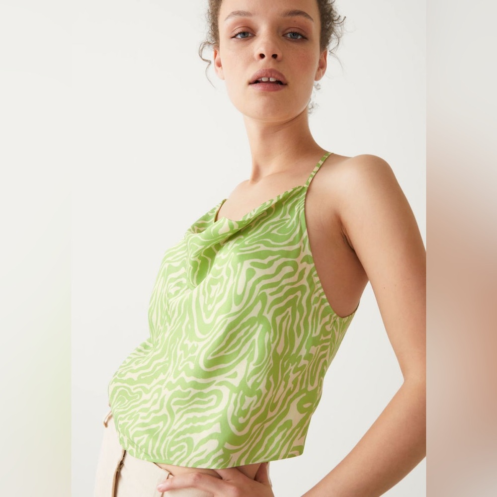 & Other Stories Scarf Hem Halter Top. Size 10